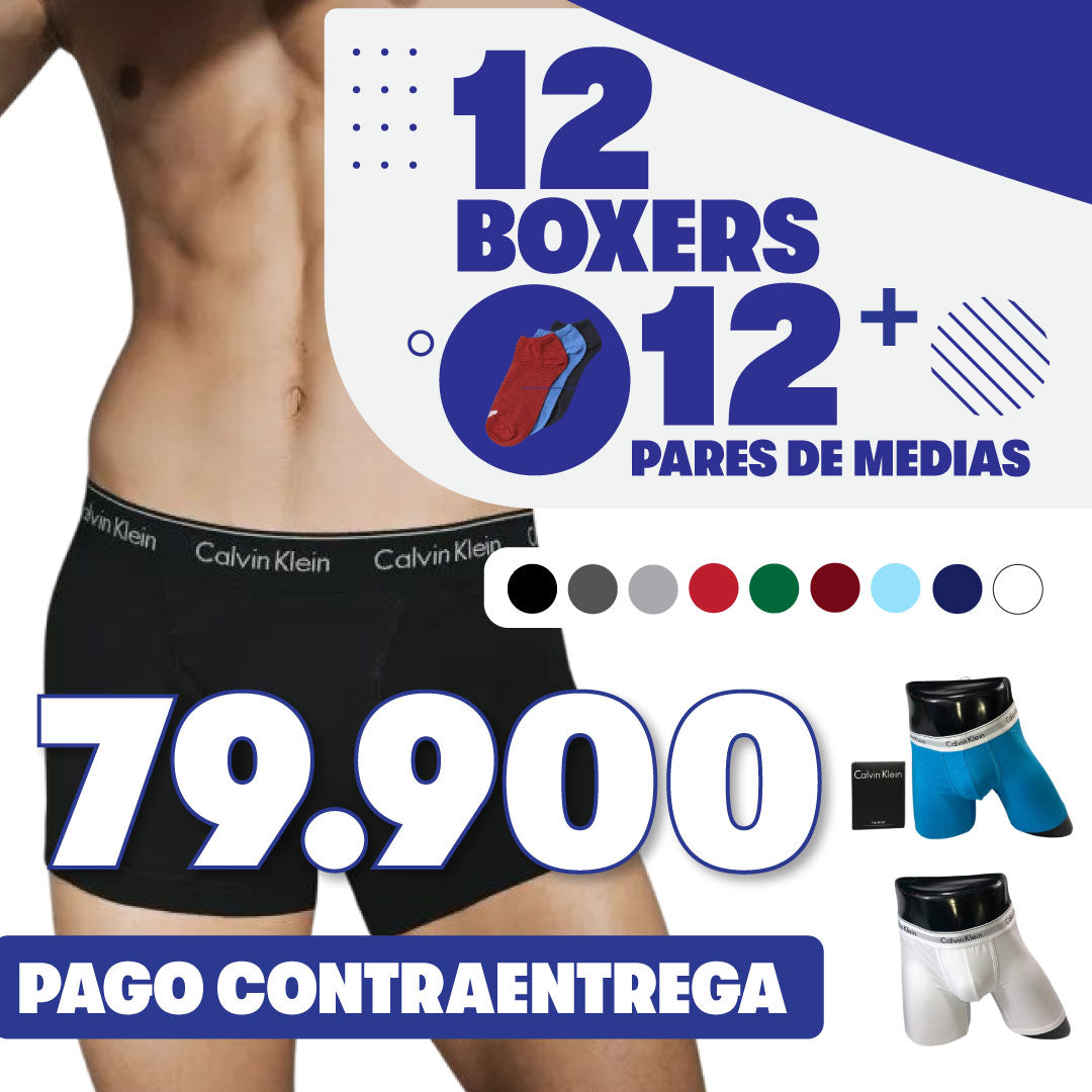 BOXERS CK + PARES DE MEDIAS 🎁