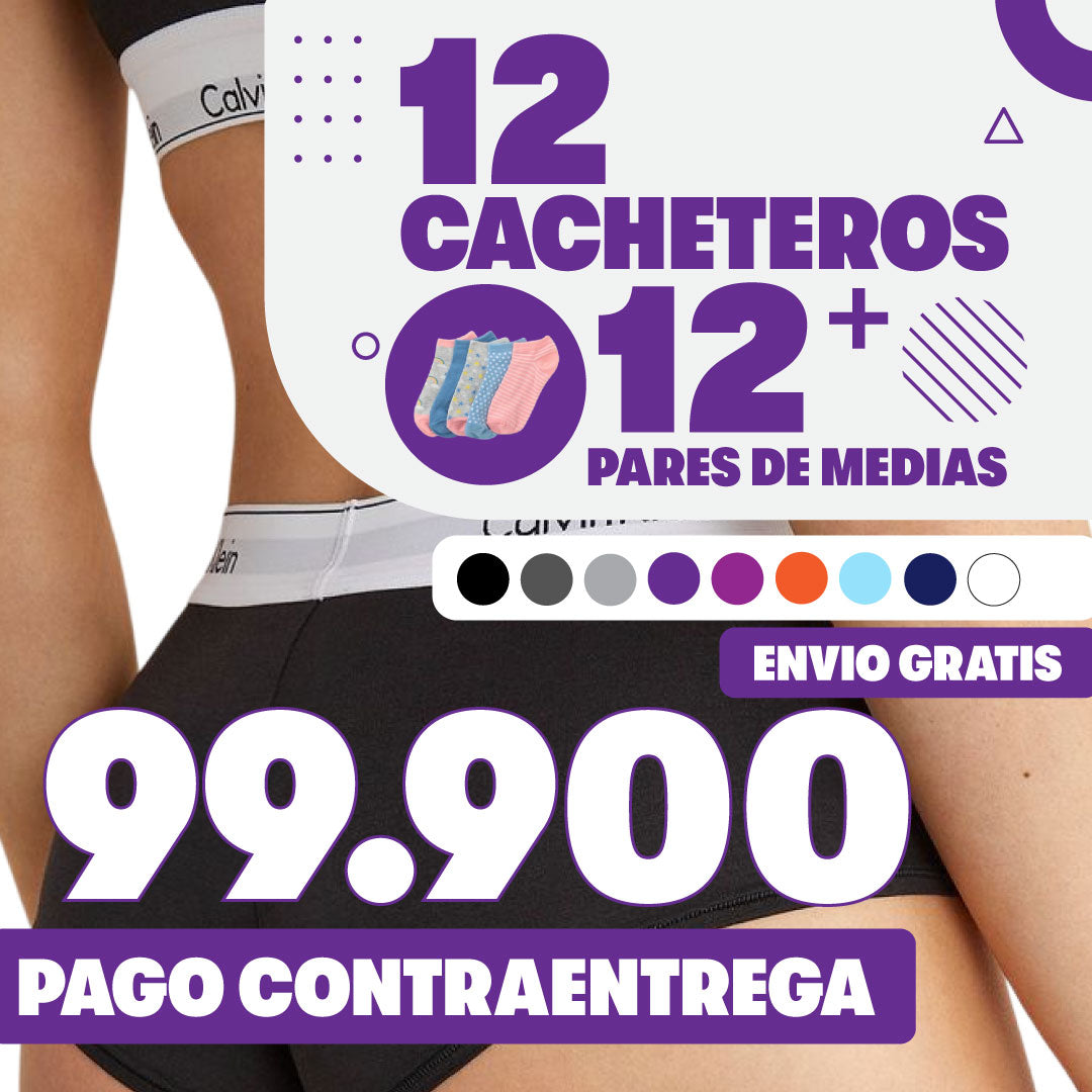 CACHETEROS CK + PARES DE MEDIAS 🎁