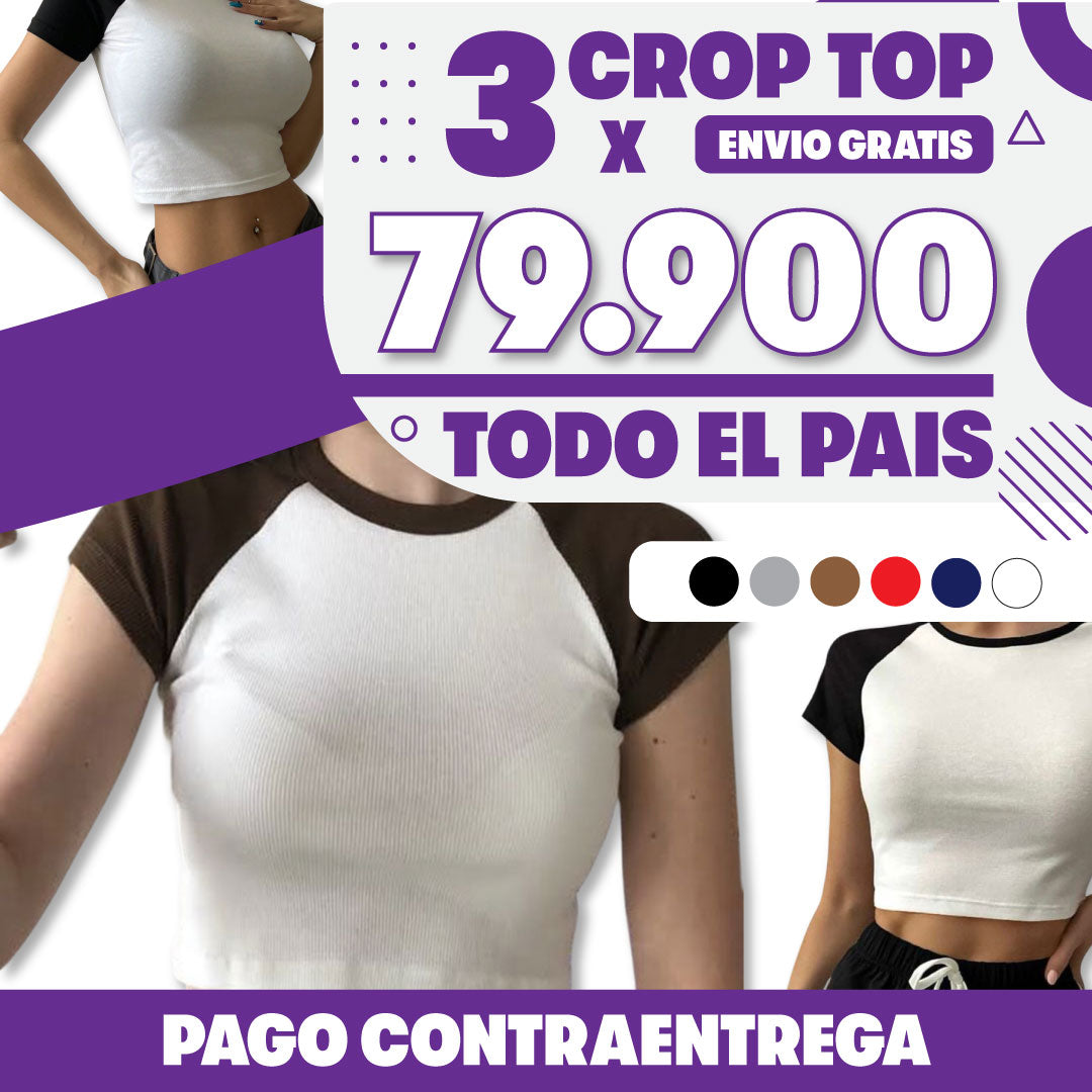 3 CROP TOP + ENVIO GRATIS 🔥