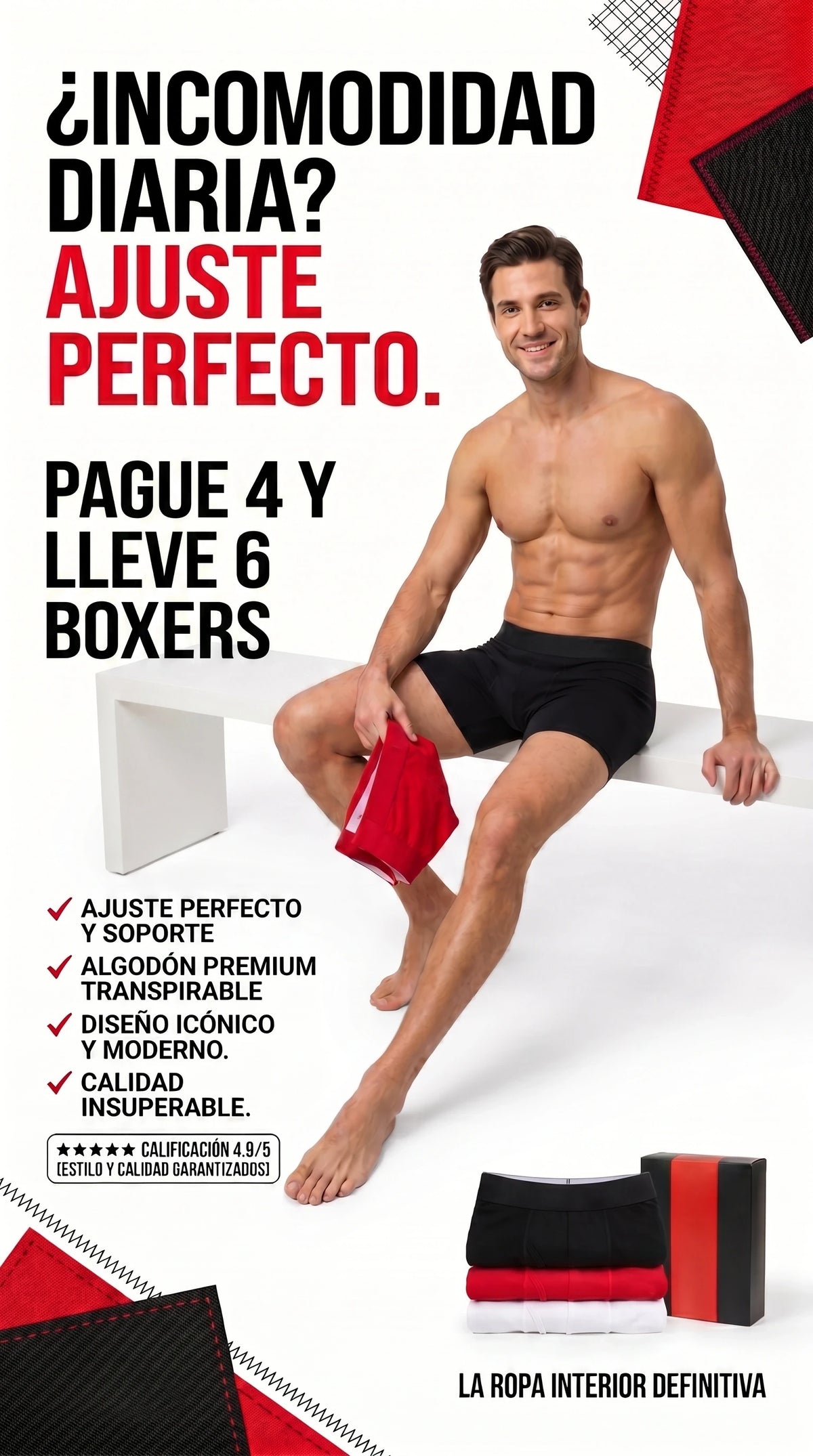 12 BOXERS SUPREME + 6 PARES DE MEDIAS 🎁