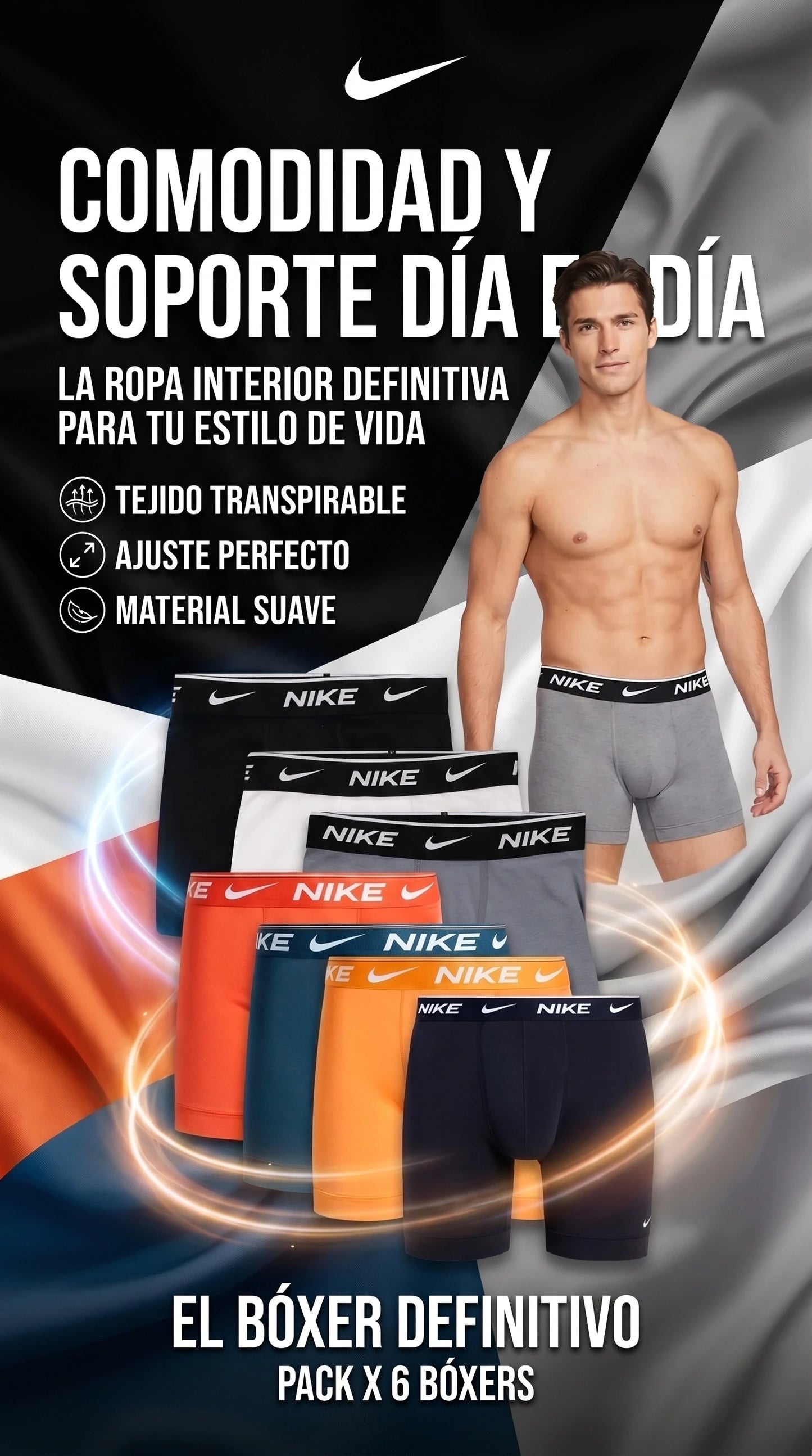 12 BOXERS 🎁 + 6 PARES DE MEDIAS 🔥