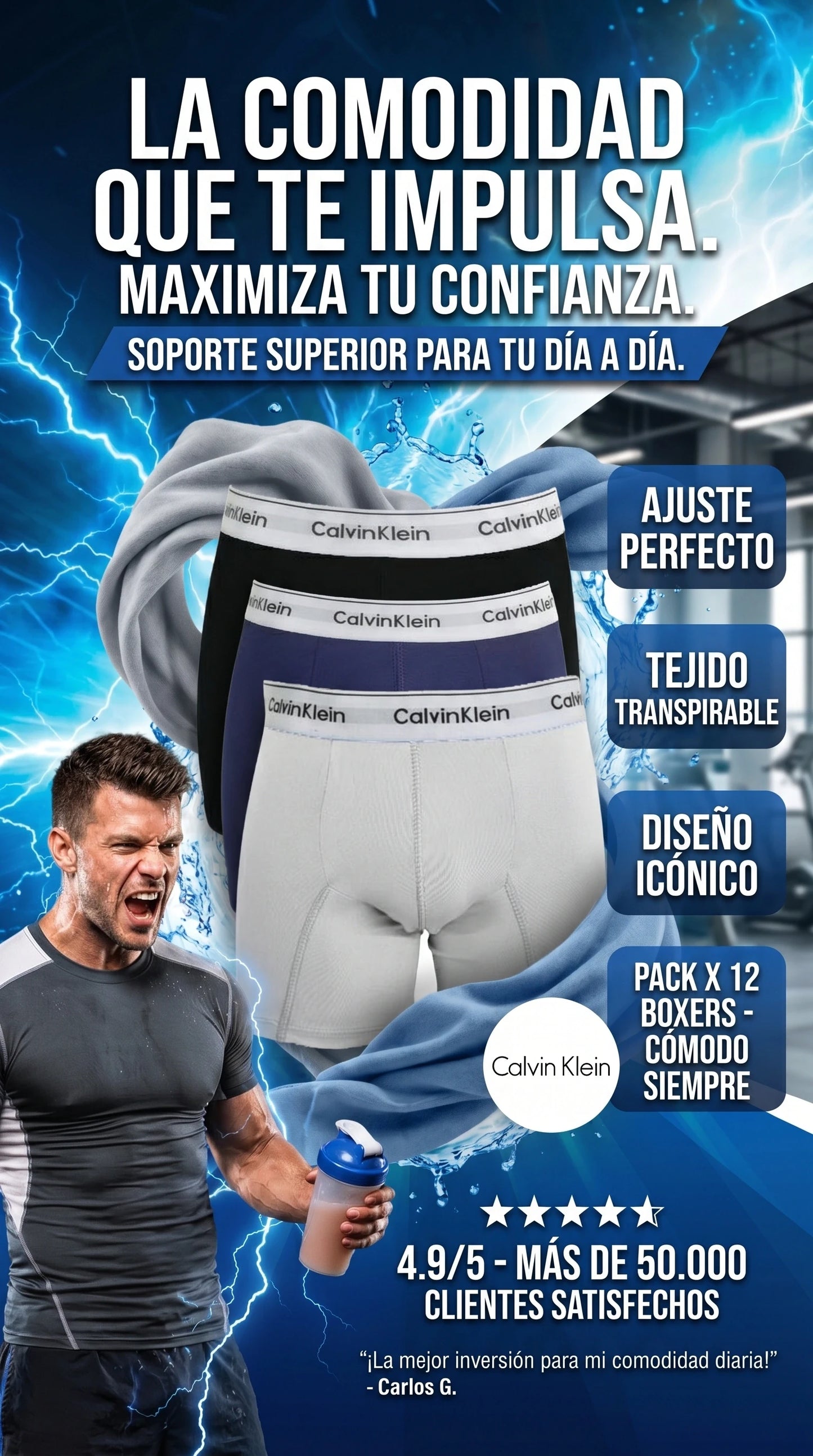 12 BOXERS PREMIUM + 6 PARES DE MEDIAS 🔥