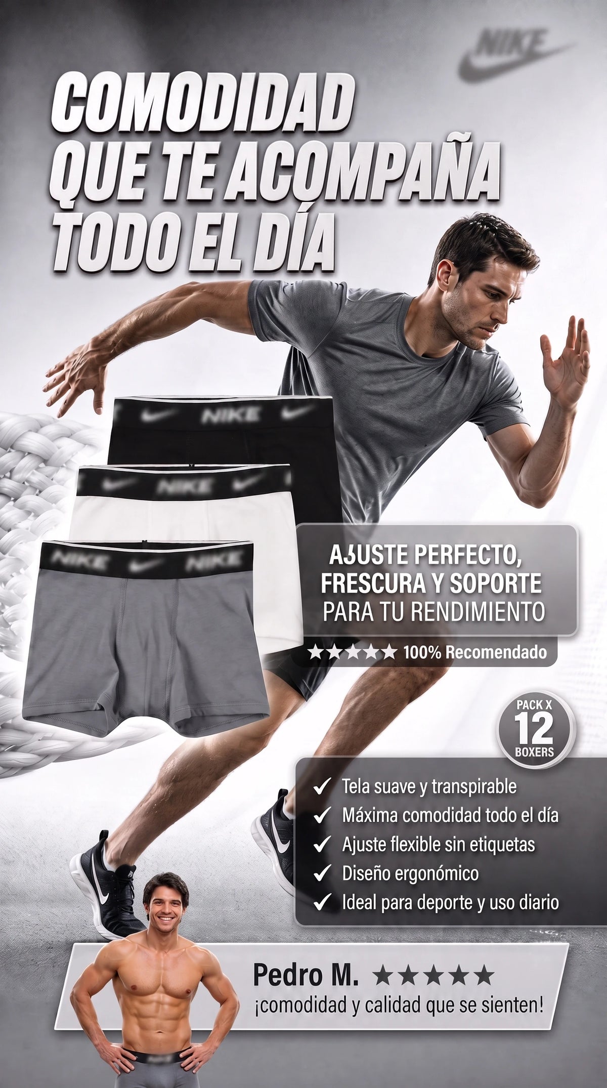 COMBO 6 BOXER 🎁 + 6 PARES DE MEDIAS PREMIUM 🔥